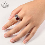 Moissanite Lab Grown Gemstone Ring Asscher Cut Moissanite Ruby Sapphire Colombian S925 Woman Man Anniversary Party Daily Charms