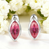 1CT Marquise Earrings D Color Moissanite/Ruby/Colombian 10k 14k S925 Plated Gold Ear Stud for Woman Engagement Christmas Party