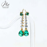 Custom Earrings Lab Grown Gemstones Pear Shape 925 Silver Anniversary Birthday Gift Hypoallergenic No Fade Factory Outlet Charm