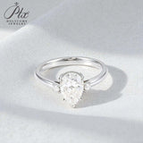 Pear Cut Moissanite Engagement Ring in 10K/14K/18K Gold Classic Solitaire Promise Ring Perfect Wedding Anniversary Gift