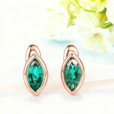 1CT Marquise Earrings D Color Moissanite/Ruby/Colombian 10k 14k S925 Plated Gold Ear Stud for Woman Engagement Christmas Party