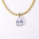 8-16 CT Custom Necklace Pear Cut Moissanite White 925 Sterling Silver Jewelry High-Quality Premium Christmas Gift Hypoallergenic