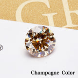 Lab Grown Moissanite Diamond Primary Color VVS1 Clarity Round Shape Brilliant Cut Beads Advanced Jewelry Making Materials