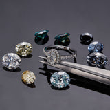 Sparkling Multicolor Moissanite Oval Cut 8Hearts 8Arrows Brilliant Facets Exquisite Loose Gemstones for Jewelry Crafting