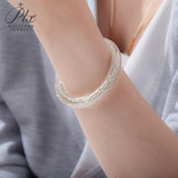 Customized Moissanite Gemstone Bangles Round D Color Full Size Fine Fashion Elegant for Woman Man Anniversary Party Gift Charms