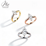 1‑3CT Moissanite Ring 925 Sterling Silver GRA Certified D Color Marquise Fine Jewelry Fade Resistant Daily Wear Fine Ornament