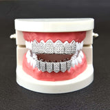 925 Sterling Silver Iced Out Grillz with VVS1 Clarity Diamonds Hip Hop Teeth Grills Jewelry Luxury Fashion Accessory