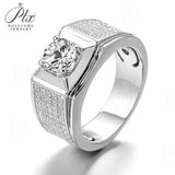 S925 Round Moissanite Half-Eternity Ring for Men Only Gifts For Festivals And Anniversaries