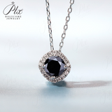 Moissanite Square-shaped Necklace Pendant Multicolor S925 Sterling Silver Gemstone Jewelry Women Wedding Anniversary Gift Party