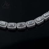 Celestial Emerald Cut Halo Tennis Bracelet Gifts For Festivals And Anniversaries
