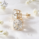 Lab Grown Diamond Earrings Set 18K Solid Gold Fine Jewelry Cushion Cut 1CT 2CT 4CT D VVS Lab Created Diamond Earrings Factory Direct Sale Daily Wear Fashion Jewelry Ideal Gift for Women