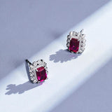 Customized Earrings Emerald Princess Ruby Sapphire Colombia Padparadscha S925 Styles Ear Studs for Thanksgiving Christmas Gift