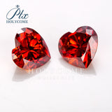 Multicolor Heart Cut Moissanite - Garnet Red Light Purple Sakura Pink Plated Iridescent Gem for Anniversary Jewelry