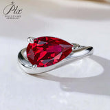 S925 Ring With 3CT Pear Shaped Moissanite D Color/Ruby/Sapphire/Colombian Emerald /Zambian Emerald VVS1 Clarity Customized For Banquet & Festival Gifts