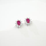 0.8-1.5CT Lab Grown Gemstone Stud Earrings 925 Sterling Silver Material Screw Back Design Suitable for Halloween/Christmas Gifts