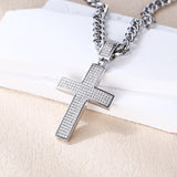 Dazzling Moissanite Hip-hop Cross Necklace - Hypoallergenic Choice for Easter Gifting to Family For Both Men and Women