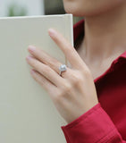 Round Cut 1CT Love Flower Bud Shape Adjustable Moissanite Ring