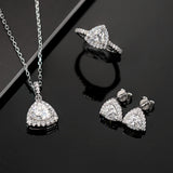 Trillion Cut Moissanite Halo Stud Earrings Women Only Gifts For Festivals And Anniversaries