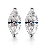 Minimalist Marquise Cut Moissanite Stud Earrings Women Only Gifts For Festivals And Anniversaries
