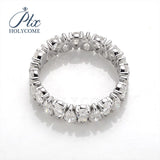 Full Eternity Pear Cut Moissanite Wedding Band