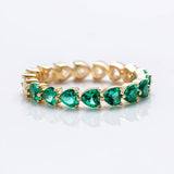 Green And White With Heart-shaped Ring
