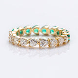 Green And White With Heart-shaped Ring