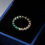 Green And White With Heart-shaped Ring