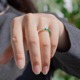 Green And White With Heart-shaped Ring