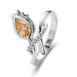 Pear Cut Champagne Floral Vine Moissanite Engagement Ring Women Only Gifts For Festivals And Anniversaries