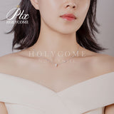 Pear Cut Moissanite Pendant Necklace Wit Accent Stones