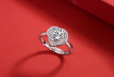 Round Cut 1CT Love Flower Bud Shape Adjustable Moissanite Ring