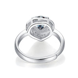Round Cut 1CT Love Flower Bud Shape Adjustable Moissanite Ring